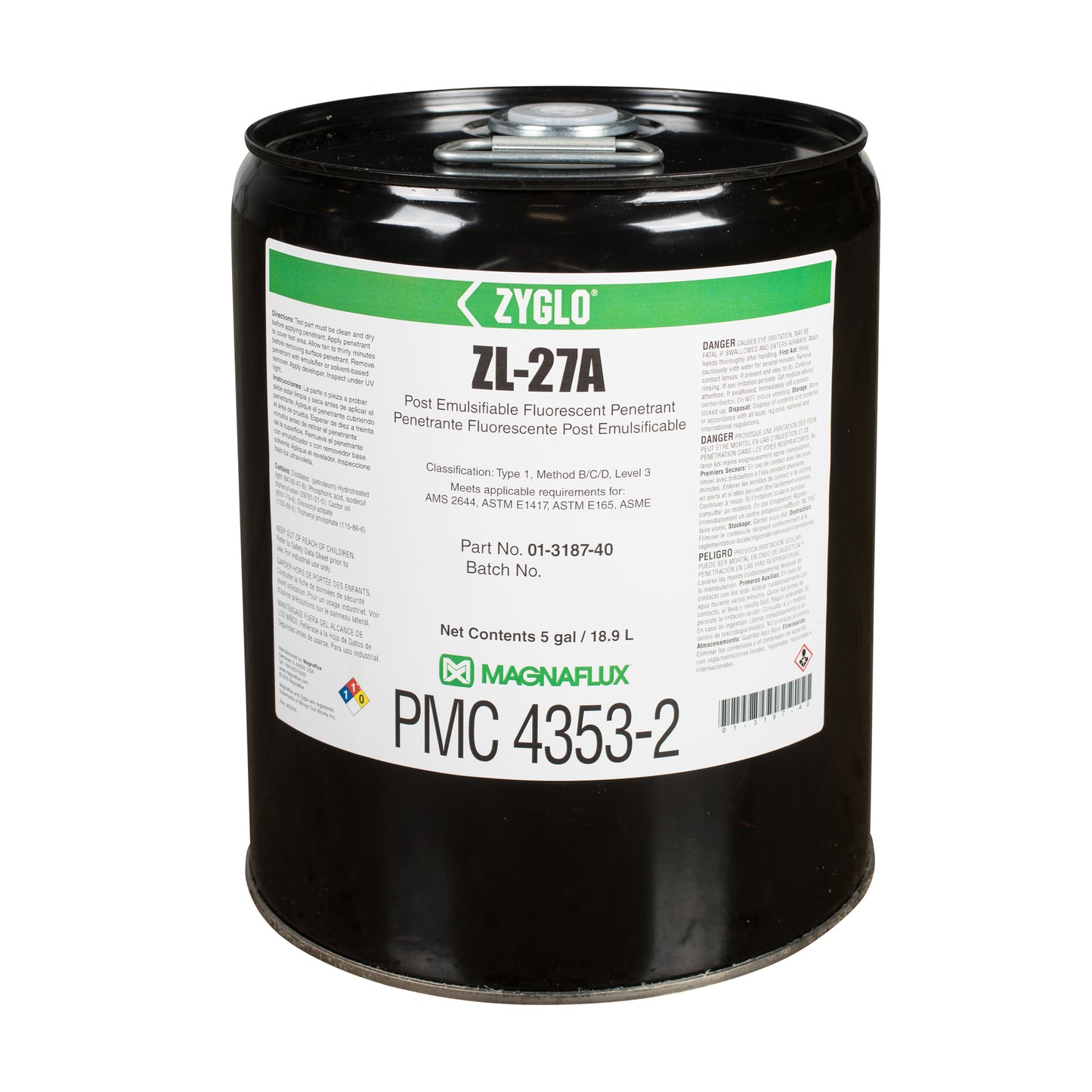 ZL-27A Post Emulsifiable Penetrants - Level 3